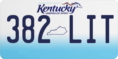 KY license plate 382LIT