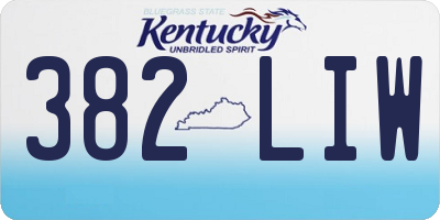 KY license plate 382LIW