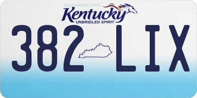 KY license plate 382LIX