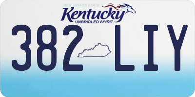 KY license plate 382LIY