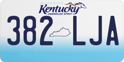 KY license plate 382LJA
