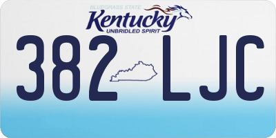 KY license plate 382LJC