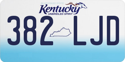 KY license plate 382LJD