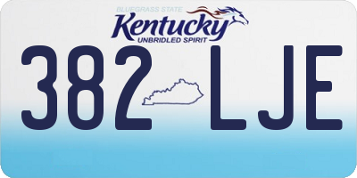 KY license plate 382LJE
