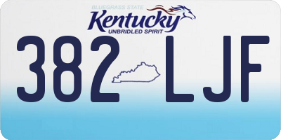 KY license plate 382LJF