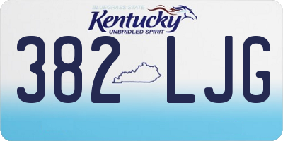 KY license plate 382LJG