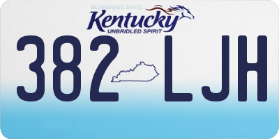 KY license plate 382LJH