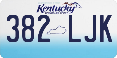 KY license plate 382LJK