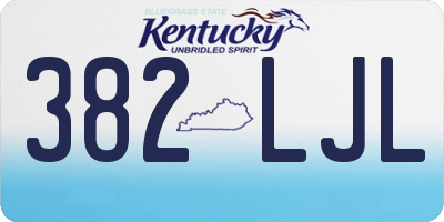 KY license plate 382LJL