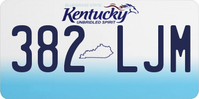 KY license plate 382LJM