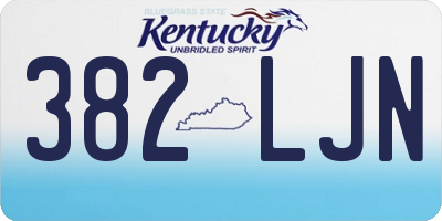 KY license plate 382LJN