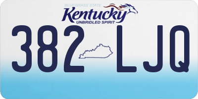 KY license plate 382LJQ