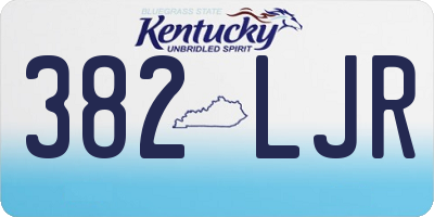 KY license plate 382LJR