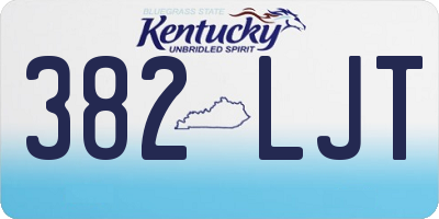 KY license plate 382LJT