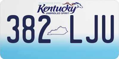 KY license plate 382LJU