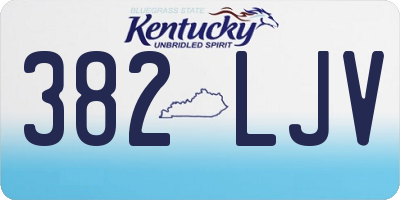 KY license plate 382LJV