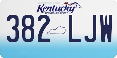 KY license plate 382LJW