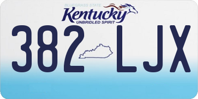 KY license plate 382LJX