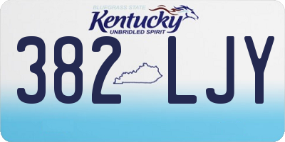 KY license plate 382LJY