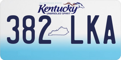 KY license plate 382LKA