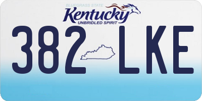 KY license plate 382LKE