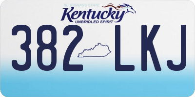 KY license plate 382LKJ