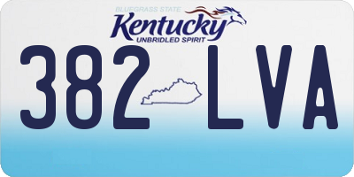 KY license plate 382LVA