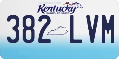 KY license plate 382LVM