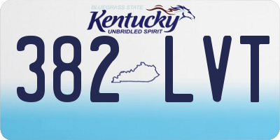 KY license plate 382LVT