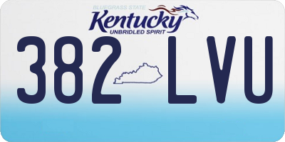 KY license plate 382LVU