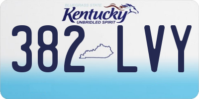 KY license plate 382LVY