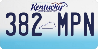 KY license plate 382MPN