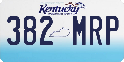 KY license plate 382MRP