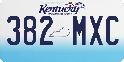 KY license plate 382MXC