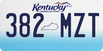 KY license plate 382MZT