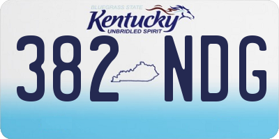 KY license plate 382NDG