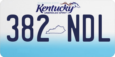 KY license plate 382NDL