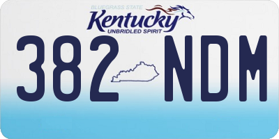 KY license plate 382NDM