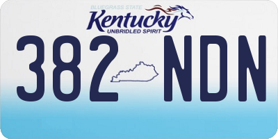 KY license plate 382NDN