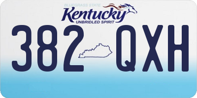 KY license plate 382QXH