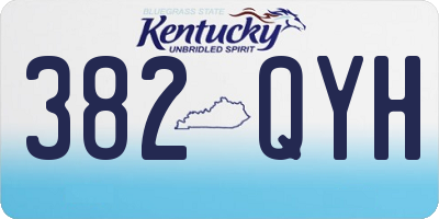 KY license plate 382QYH