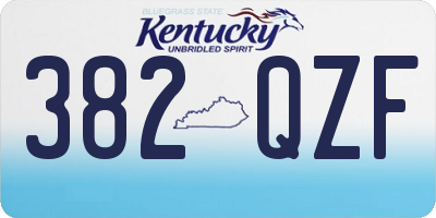 KY license plate 382QZF