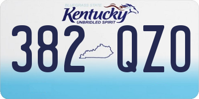 KY license plate 382QZO