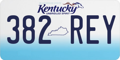 KY license plate 382REY
