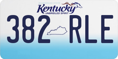 KY license plate 382RLE