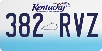 KY license plate 382RVZ
