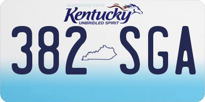 KY license plate 382SGA