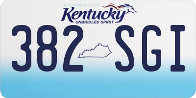 KY license plate 382SGI