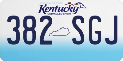 KY license plate 382SGJ