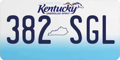 KY license plate 382SGL